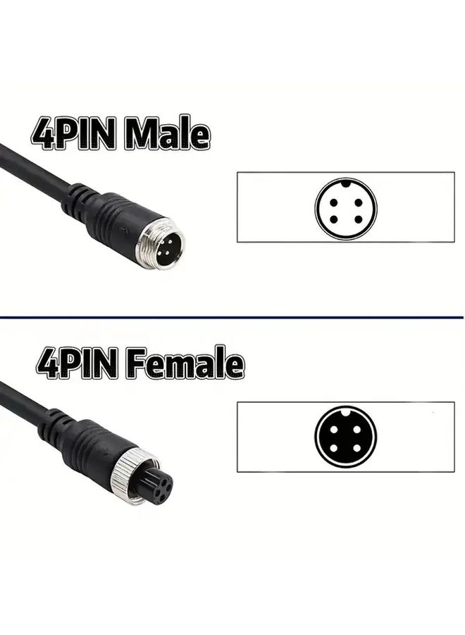 4 Pin Male to RCA Female DC Female Adapter Cable for Car Rear Camera Monitor Setup - Image 4