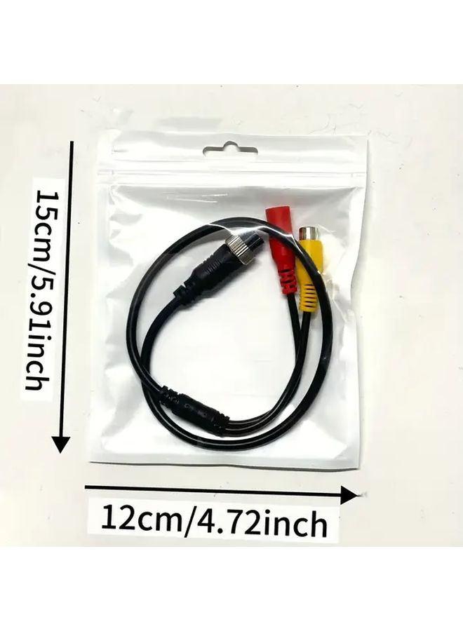 4 Pin Male to RCA Female DC Female Adapter Cable for Car Rear Camera Monitor Setup - Image 2