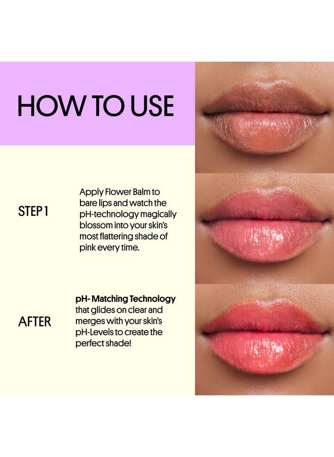 Winky Lux - Flower Balm Ph Lip Balm Color Changing Lipstick And Tinted Lip Balm Stain Vegan & Cruelty Free Lip Balm Hydrate & Plump Sheer Pink Lipstick Purple Flower - Image 1