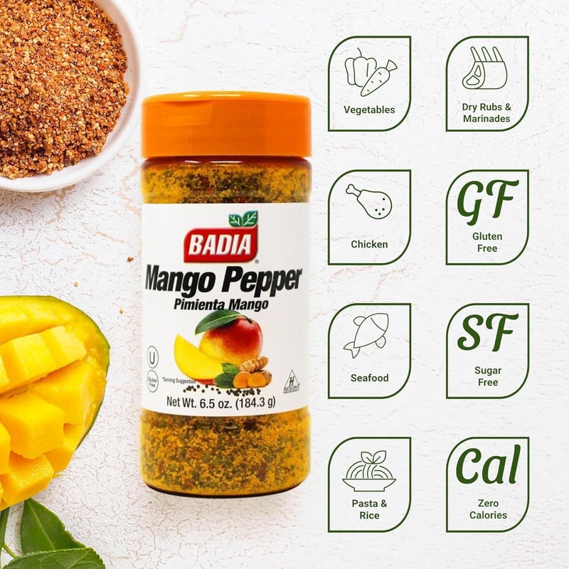 Badia Mango Pepper Seasoning - Sweet and Spicy Blend, 6.5 oz - Image 2