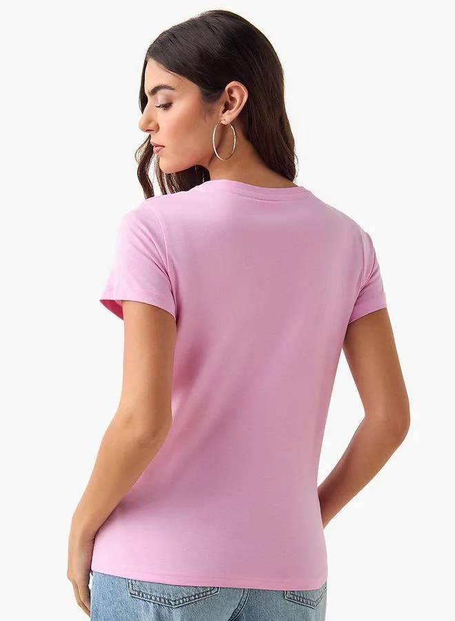 SP Characters  Cotton T-shirt with Barbie Print for Women | Best Price UAE