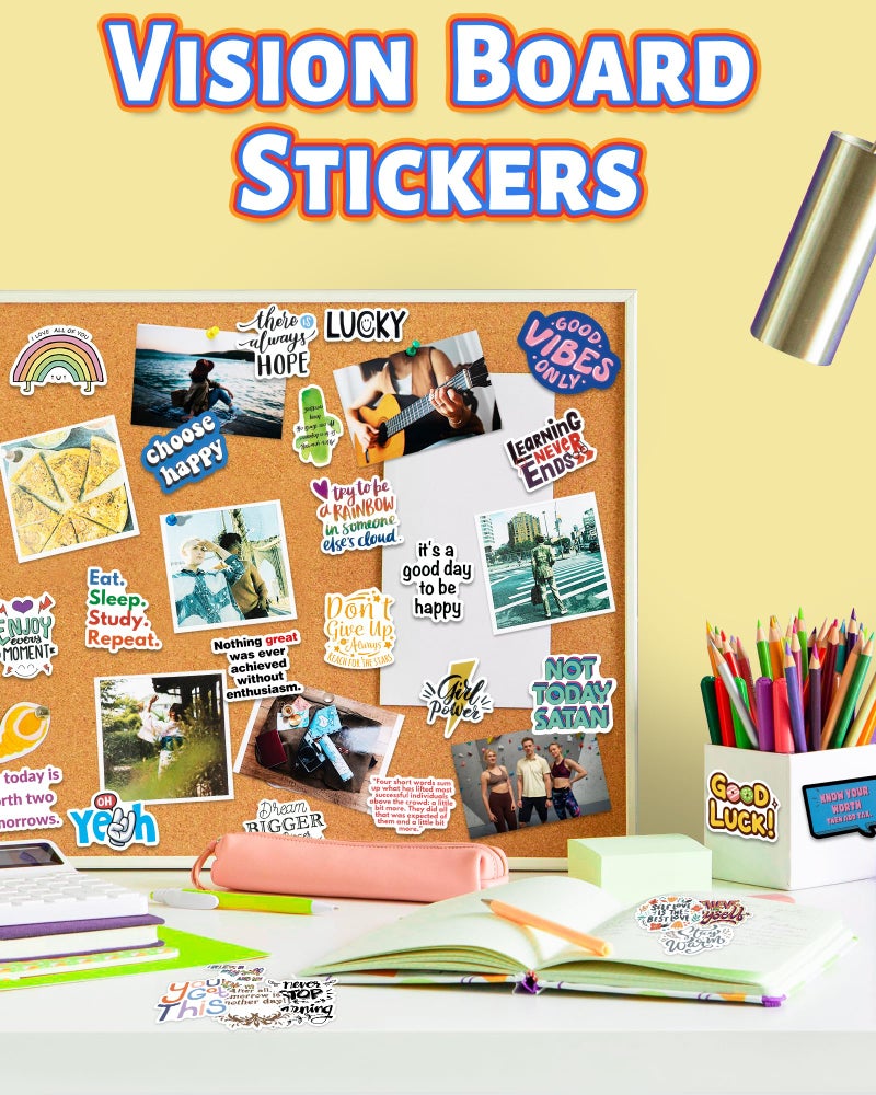 Greingways 300 PCS Inspirational Stickers for Adults, Motivational Water Bottle Stickers for Teens Kids Teachers, Journaling Scrapbook Laptop Positive Quote Vinyl Stickers for Vision Board Supplies - Image 3