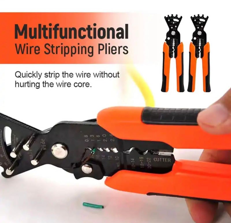 kesig kesig Wire Stripper Portable Crimping Tool for Stripping Professional Wire Stripper Special Cable Cutter for Wire Winding Crimping and Stripping Pliers Electrician Pliers  - Image 5