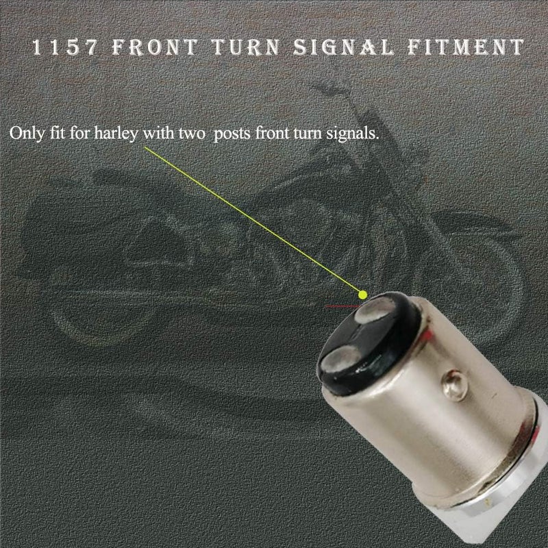 MotoParAcc 1157 Front LED Turn Signal Lights with Smoked Lens Cover - Image 5