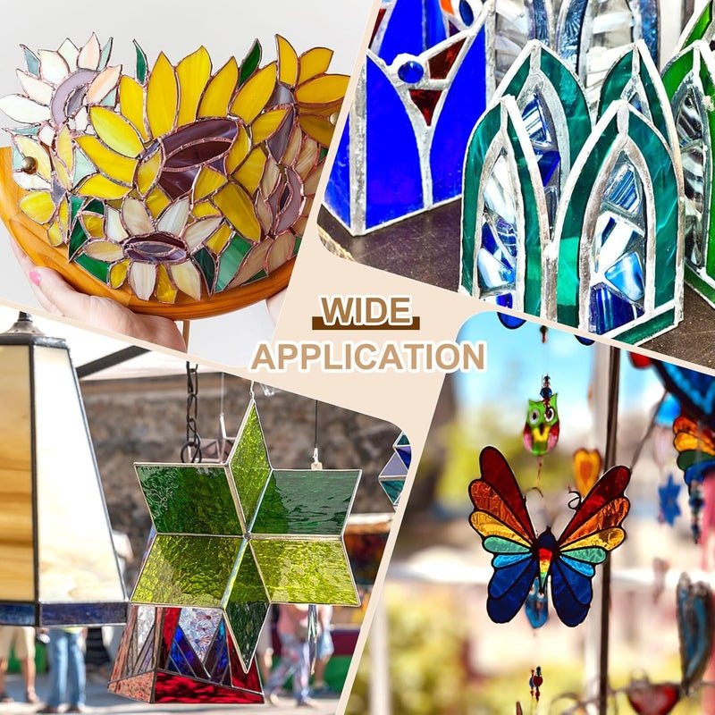 Zonon Stained Glass Angle Tool Stain Glass Supplies Multi-Angle Jig Tool 30°, 45°, 60°, 75°, 90°, 105°, 120°, 135°, 150°, 180°for Hold Assorted Colors Glasses Accurate Alignment Craft Projects - Image 5