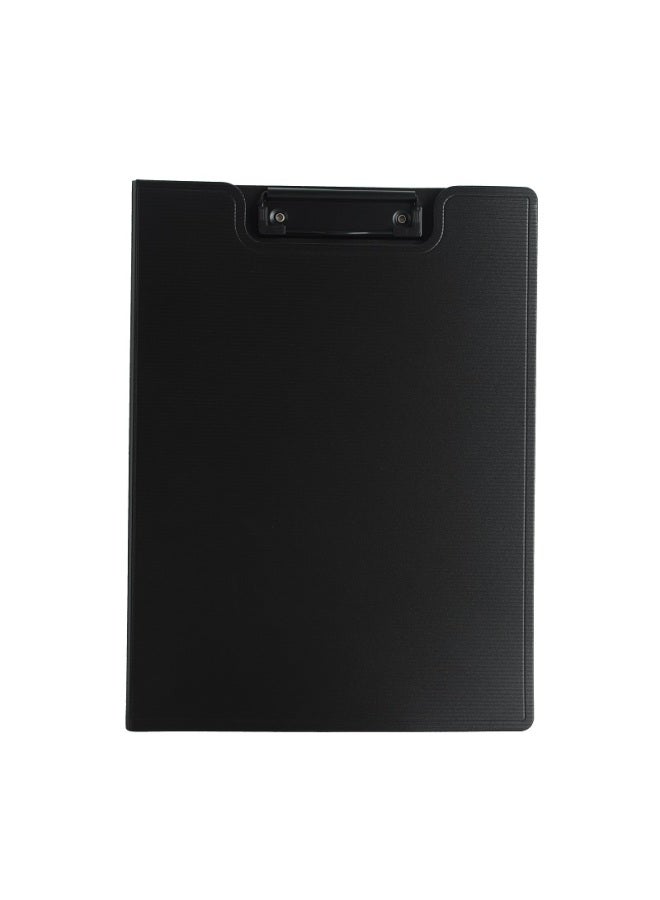 تانجو Tango File Folder Board، لوح أوراق قابل للطي، ملف السكرتير، ملف الاجتماع، لوح المستندات، لوح الكتابة، ملف التمرير، Signature Sales، عمودي سميك ومقوى، أسود - Image 3