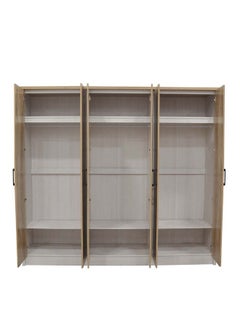 Swann 6-Door Wardrobe With Mirror For Hanging Clothes Extra Sturdy Rack Storage Organiser Modern Design Space Saving Cabinets For Bedroom - Summer Oak/Pearl White - pzsku/Z5C74FD6242B2B9988C9AZ/45/_/1729226111/ed44c82a-b851-4699-9624-3809dc2c8a6f