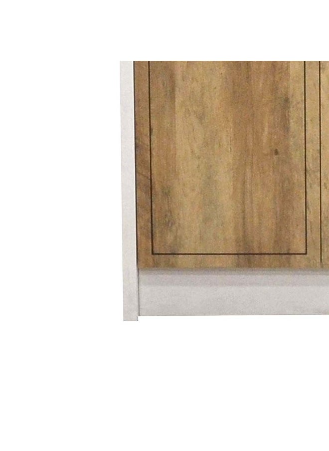 DANUBE HOME Swann 6-Door Wardrobe With Mirror For Hanging Clothes Extra Sturdy Rack Storage Organiser Modern Design Space Saving Cabinets For Bedroom - Summer Oak/Pearl White  - Image 5