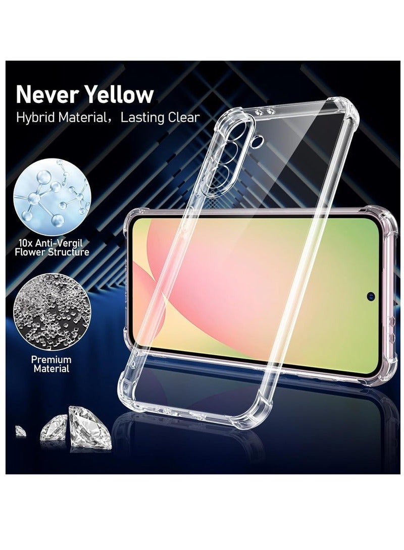 TIGER Samsung A56 Shockproof Clear Case with 2-Pack Tempered Glass Screen Protector | Full Edge-to-Edge Screen Coverage | Transparent Slim Fit Bumper Cover for Samsung Galaxy A56 5G (2025) | Drop Protection | Anti-Yellow | Scratch-Resistant - Image 3