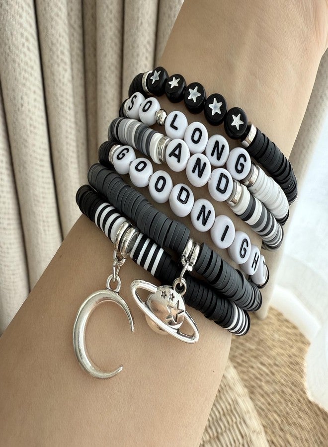 IDesign Punk Rock Bracelet Black Concert Inspired Bracelet Jewelry for Fans Party Dress Outfit Merch (goodnight) - Image 3