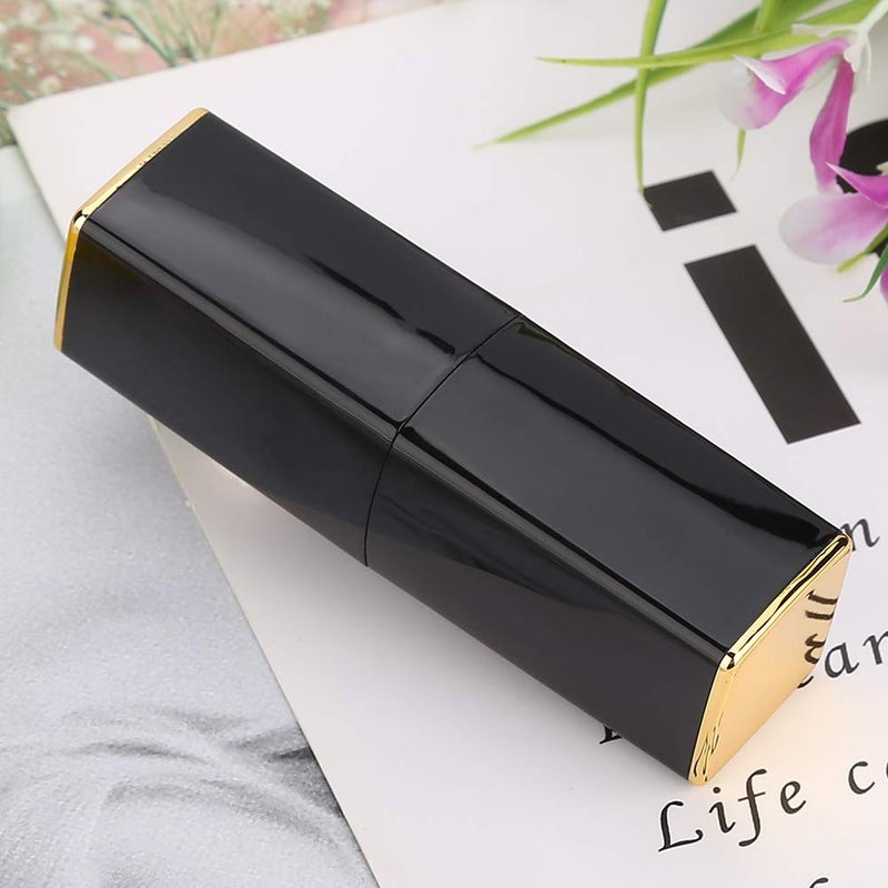 Black Empty Lipstick Containers, DIY Lip Balm Tubes for Homemade Lipstick, Reusable ABS Refillable Tube with 12.1mm Inner Diameter for Crafting and Gifting (Single opp bag [Glossy magnetic buckle - Image 4