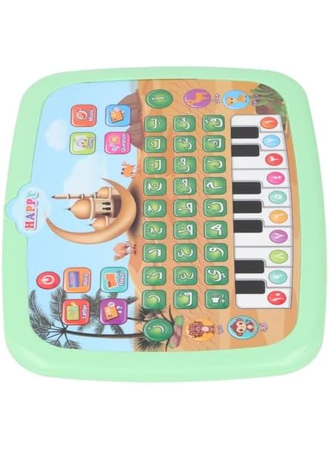 Pssopp Intelligent Arabic Learning Machine Green Interactive Toy with 28 Alphabet Words 10 Learning Books for Kids - Image 3