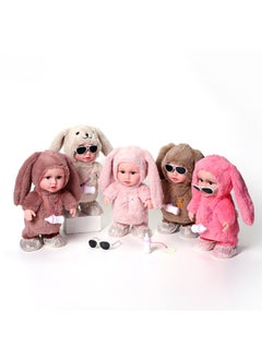 Generic Children's Baby Bottle Vinyl Doll Electric Plush Toy Baby Bottle Doll Can Walk And Talk Toy-Color:JM-8284-3 Pink-Specifications:Rechargeable Battery + Color Box  - Image 2
