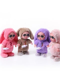 Generic Children's Baby Bottle Vinyl Doll Electric Plush Toy Baby Bottle Doll Can Walk And Talk Toy-Color:JM-8284-3 Pink-Specifications:Rechargeable Battery + Color Box  - Image 3