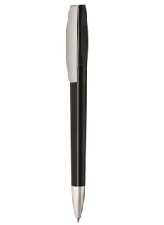 Uma Twist ballpoint pen with matt chrome metal tip- Made in Germany (Pack of 5, Black)  - Image 2