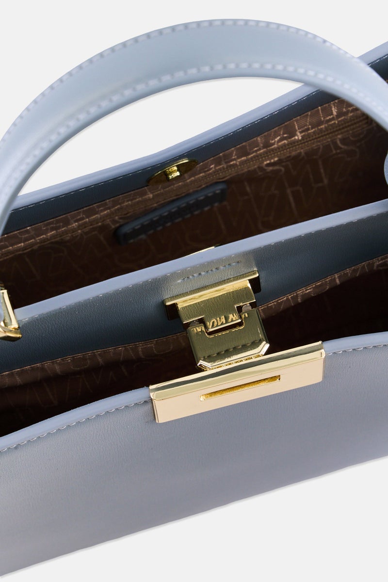 Jason Wu Women Brand Logo Handbag, Dusty Blue - Image 4