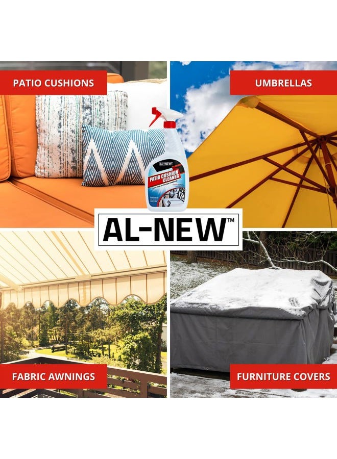 AL-NEW Patio Cushion Cleaner | Safe For Use On Outdoor Fabrics Such As Patio Cushions, Awnings, Furniture Covers, and more (32 Ounce) - Image 2
