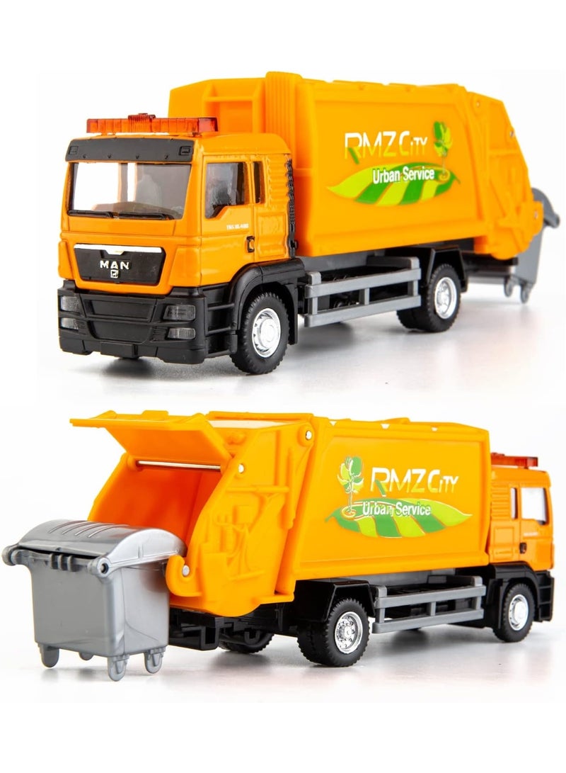 هالامودو سبيكة الصرف الصحي شاحنة لعبة سيارة نموذج - ماكادا الهندسة سلسلة المركبات، الأطفال القصور مدعومة الاحتكاك لعبة، محاكاة شاحنة القمامة، متوافق مع الرجل شاحنة القمامة سيارة نموذج لعبة السيارات، سبيكة الزنك يموت الصب المركبات لعب الأطفال للفتى هدية، ( 5.98 * 1.57 * 2.28 في) - Image 1