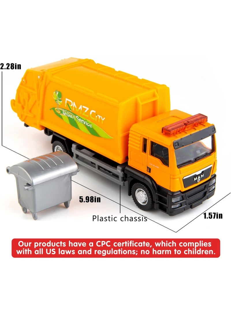 هالامودو سبيكة الصرف الصحي شاحنة لعبة سيارة نموذج - ماكادا الهندسة سلسلة المركبات، الأطفال القصور مدعومة الاحتكاك لعبة، محاكاة شاحنة القمامة، متوافق مع الرجل شاحنة القمامة سيارة نموذج لعبة السيارات، سبيكة الزنك يموت الصب المركبات لعب الأطفال للفتى هدية، ( 5.98 * 1.57 * 2.28 في) - Image 2