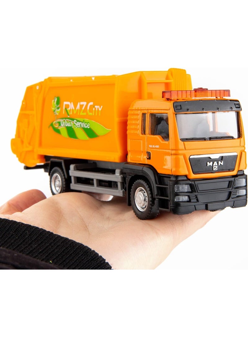 هالامودو سبيكة الصرف الصحي شاحنة لعبة سيارة نموذج - ماكادا الهندسة سلسلة المركبات، الأطفال القصور مدعومة الاحتكاك لعبة، محاكاة شاحنة القمامة، متوافق مع الرجل شاحنة القمامة سيارة نموذج لعبة السيارات، سبيكة الزنك يموت الصب المركبات لعب الأطفال للفتى هدية، ( 5.98 * 1.57 * 2.28 في) - Image 5