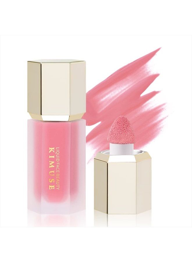KIMUSE Soft Cream Blush Makeup, Liquid Blush for Cheeks, Weightless, Long-Wearing, Smudge Proof, Natural-Looking, Dewy Finish  - Image 1