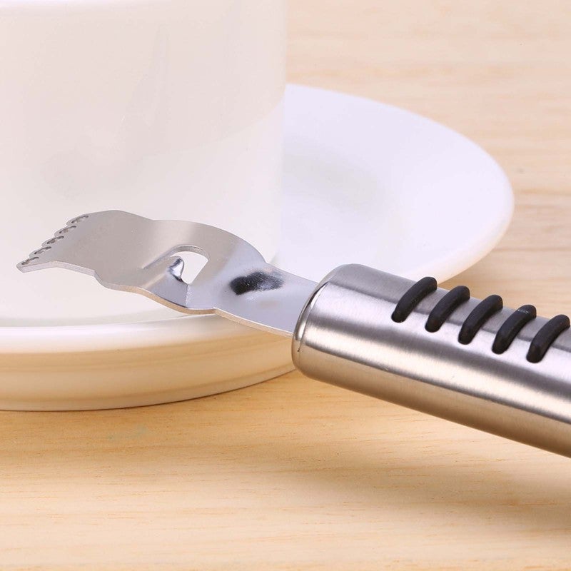 Citrus Peeler: Stainless Steel Head With 5 Sharp Holes, Ergonomic Handle With Hanging Loop - Dishwasher Safe, Durable Kitchen Tool for Home Kitchen Fruit Prep - Image 3