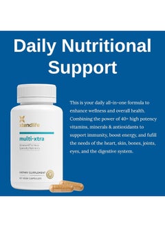 xtendlife Multi-Xtra, Advanced Multivitamin & Mineral Supplement For Women, Men, Children - 42 Bioavailable Vitamins, Minerals, Antioxidants & Herbs For Heart, Energy, Immune Support, 60 Tablets  - Image 2