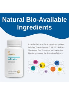 xtendlife Multi-Xtra, Advanced Multivitamin & Mineral Supplement For Women, Men, Children - 42 Bioavailable Vitamins, Minerals, Antioxidants & Herbs For Heart, Energy, Immune Support, 60 Tablets  - Image 3