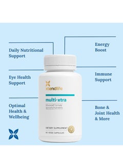 xtendlife Multi-Xtra, Advanced Multivitamin & Mineral Supplement For Women, Men, Children - 42 Bioavailable Vitamins, Minerals, Antioxidants & Herbs For Heart, Energy, Immune Support, 60 Tablets  - Image 4
