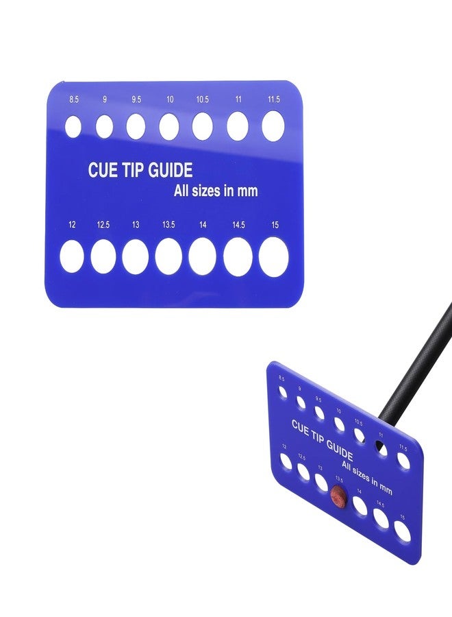CROWN ME Billiard Cue Tip Measure Tool, Cue Tip Size Measure Tool,Blue - Image 1