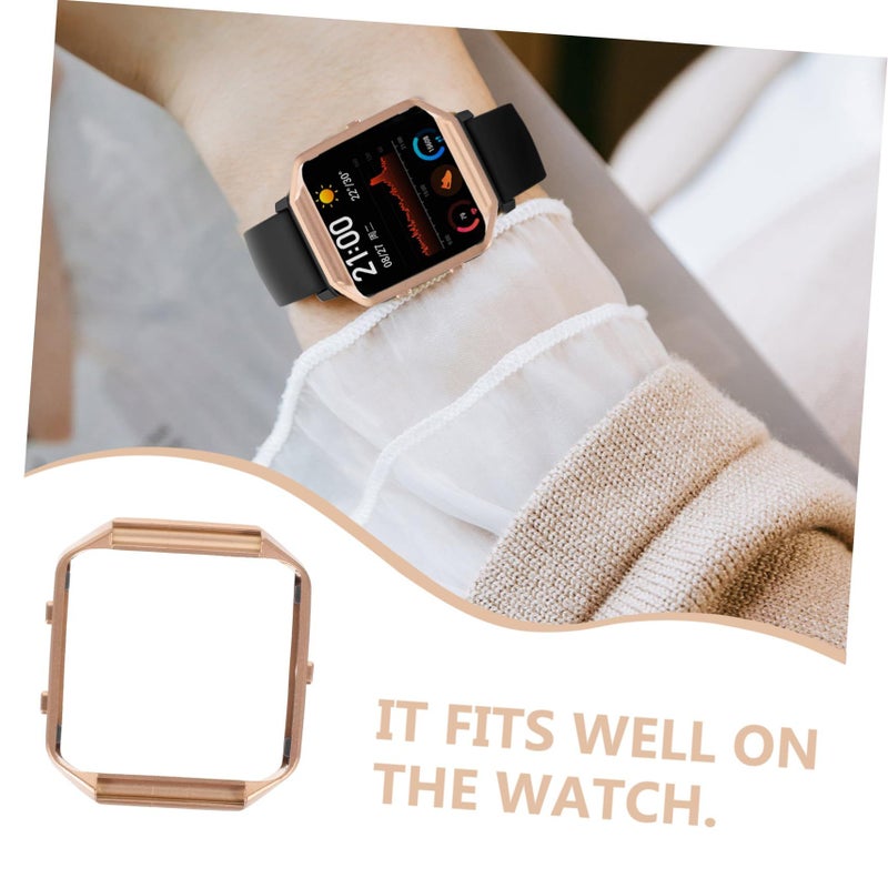 Light Brown Stainless Steel Watch Frame Durable Metal Holder Replacement Case - Image 5