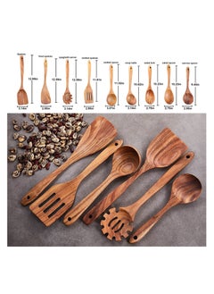 Anmi 9 PCS Wooden Spoons for Cooking  - Image 3