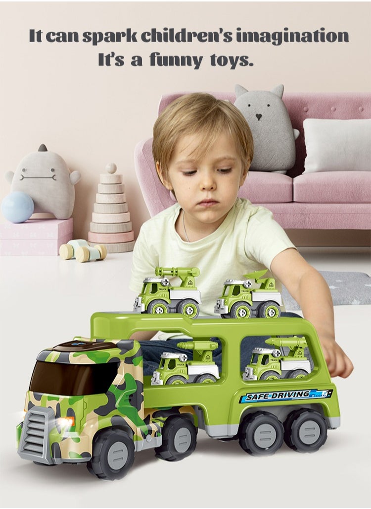 GULFLINK DIY Educational Vehicle Transport Car Toy Play Mat Set Green  - Image 4