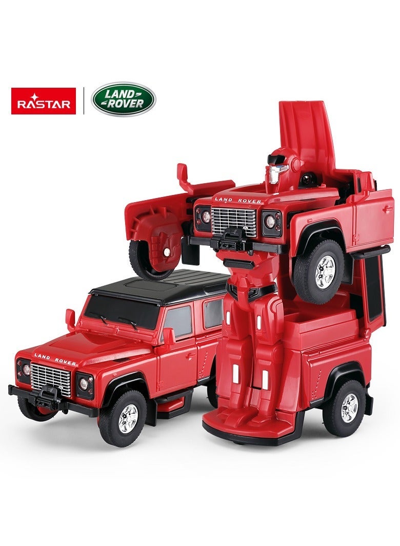 راستار سيارة لعبة لاند روفر ديفندر مرخصة رسميا بمفتاح واحد قابلة للتحويل 1:32 للبنين والبنات. - Image 1