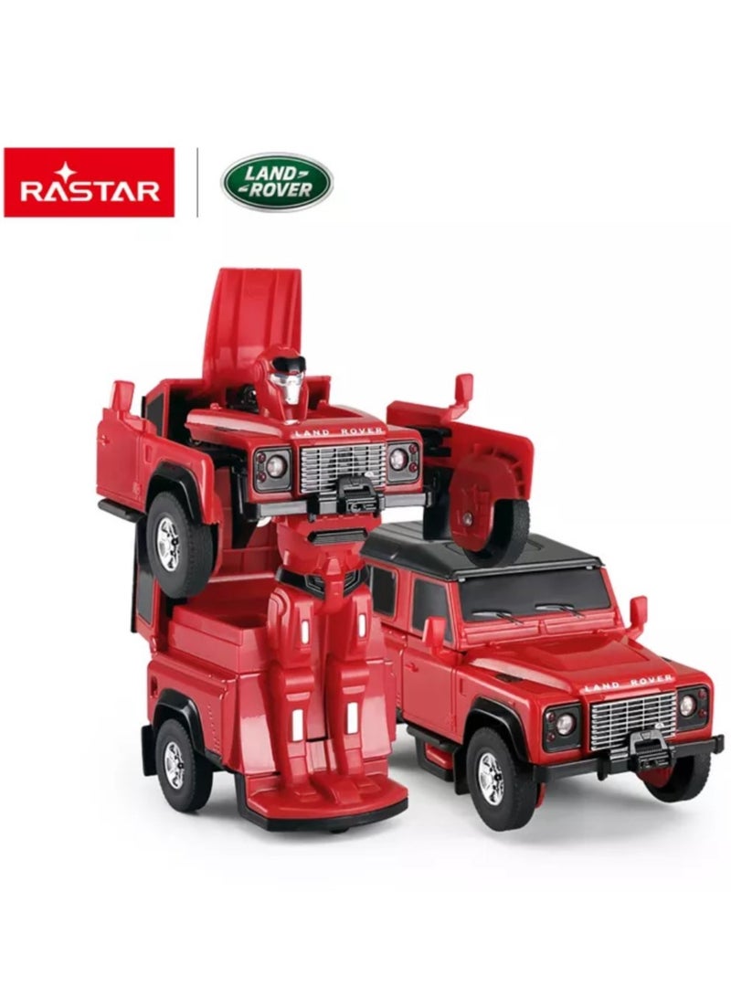 راستار سيارة لعبة لاند روفر ديفندر مرخصة رسميا بمفتاح واحد قابلة للتحويل 1:32 للبنين والبنات. - Image 3