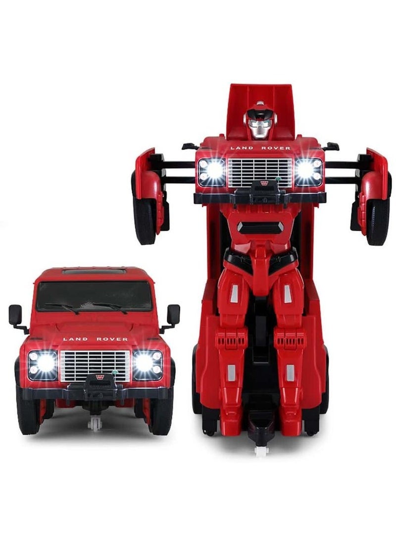 راستار سيارة لعبة لاند روفر ديفندر مرخصة رسميا بمفتاح واحد قابلة للتحويل 1:32 للبنين والبنات. - Image 2