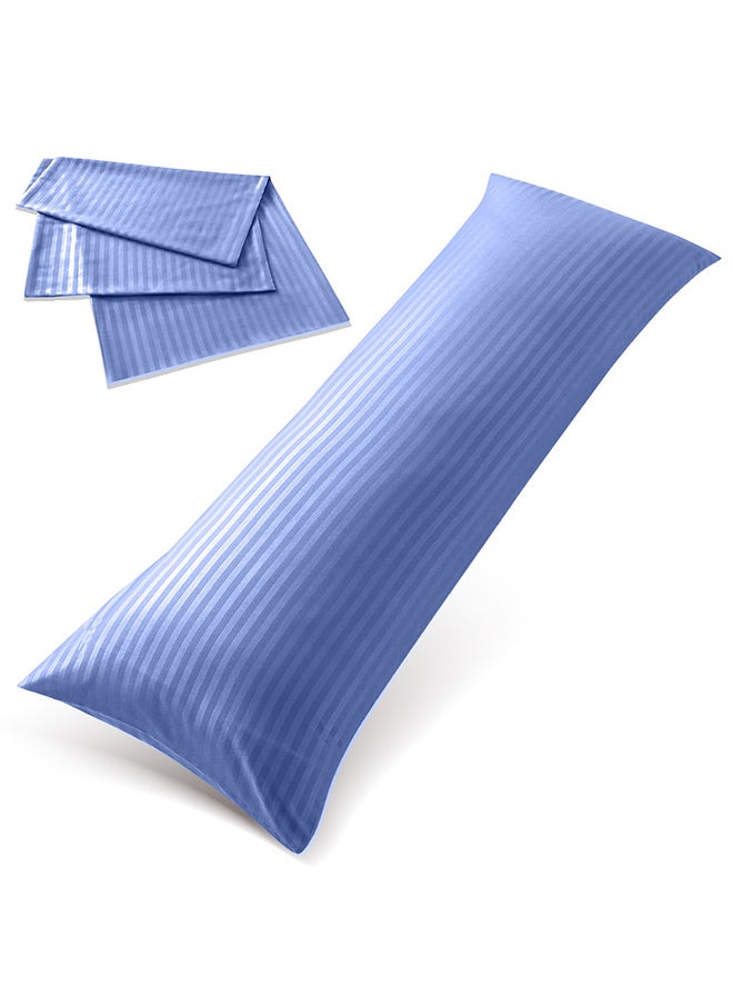 Hotel Linen Klub Hotel Linen Klub Long Body 1Pc Stripe Pillowcase - 100% Microfiber  with envelope closure, Soft and Durable Quality, Size : 45 x 125cm , Lavender  - Image 1