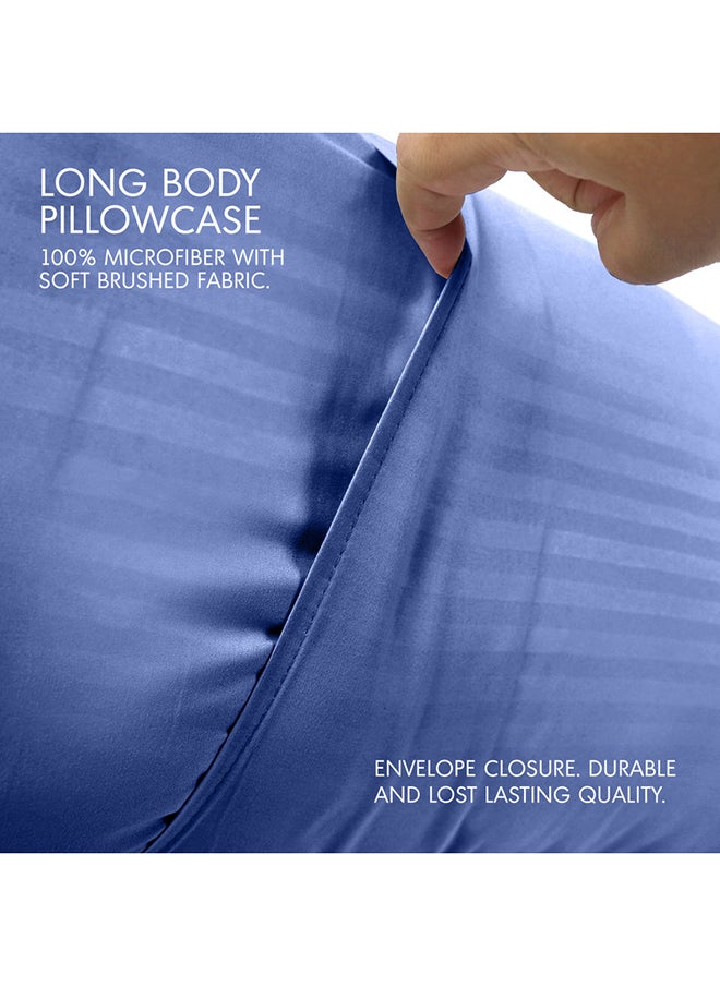 Hotel Linen Klub Hotel Linen Klub Long Body 1Pc Stripe Pillowcase - 100% Microfiber  with envelope closure, Soft and Durable Quality, Size : 45 x 125cm , Lavender  - Image 2