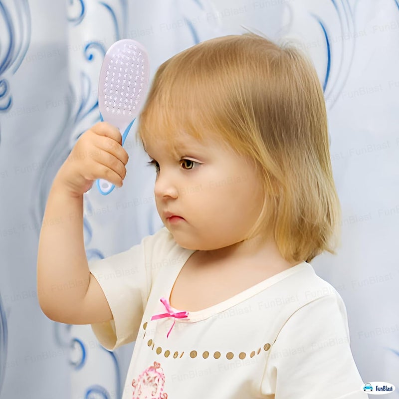 FunBlast Baby Comb and Brush Set – 2 Pieces Mini Grooming Kit with Soft Bristles, Massage Brush & Comb for Newborns, Infants, and Toddlers, Baby Grooming Kit (Blue) - Image 5