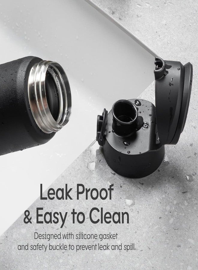 RHINOSHIELD AquaStand Magnetic Bottle 23 oz | Round Mouth Stainless Steel Insulated Water Bottle, Sport Bottle with MagSafe Compatible Handle, Tripod with Adjustable Angles, Leak Proof - Classic Black - Image 3