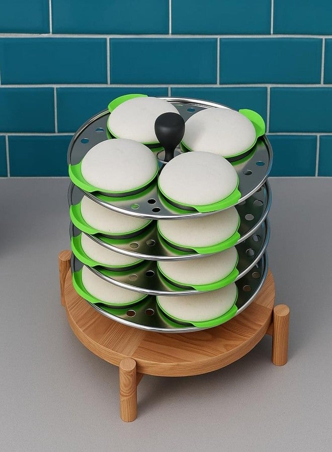 Akshify Silicone Idli Maker Mould Cups Pack of 8 – Food Grade Non-Stick Idli Liners Green | Reusable No Greasing Idli Cups for Dhokla, Cupcake & Muffin | Steamer, Microwave, Oven & Dishwasher Safe - Image 4