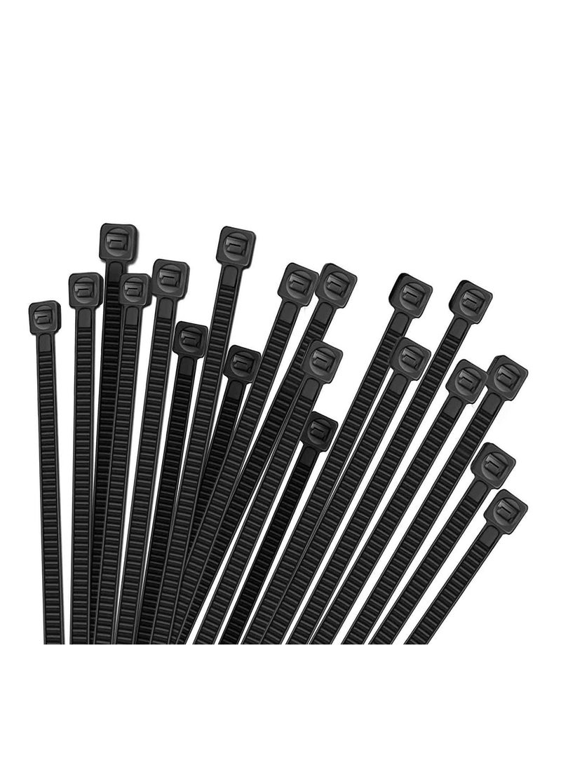 جينزي روابط كبل 250 مم، 100 قطعة حزمة ذاتية القفل من النايلون عالي التحمل من البلاستيك بسحاب يلتف للمنزل والمكتب والخارج - Image 3