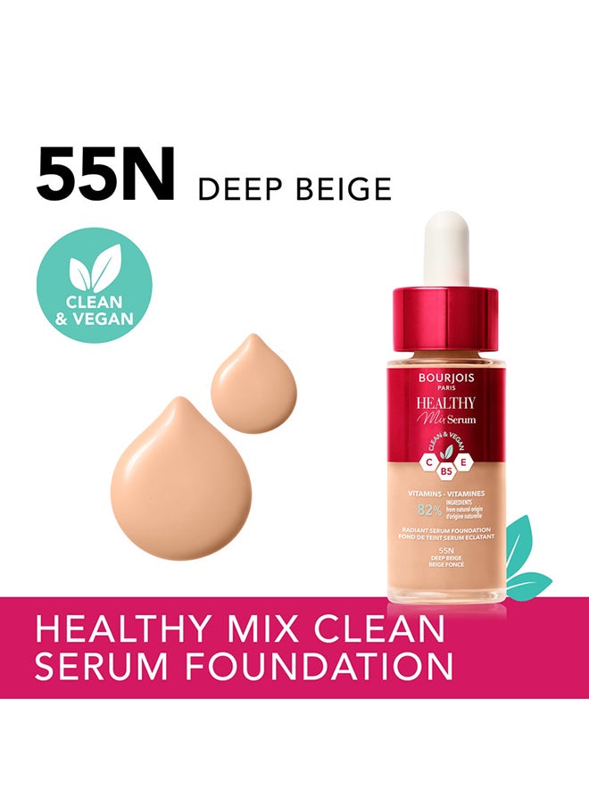 BOURJOIS PARIS Healthy Mix Serum Foundation - 55N - Deep Beige  - Image 2