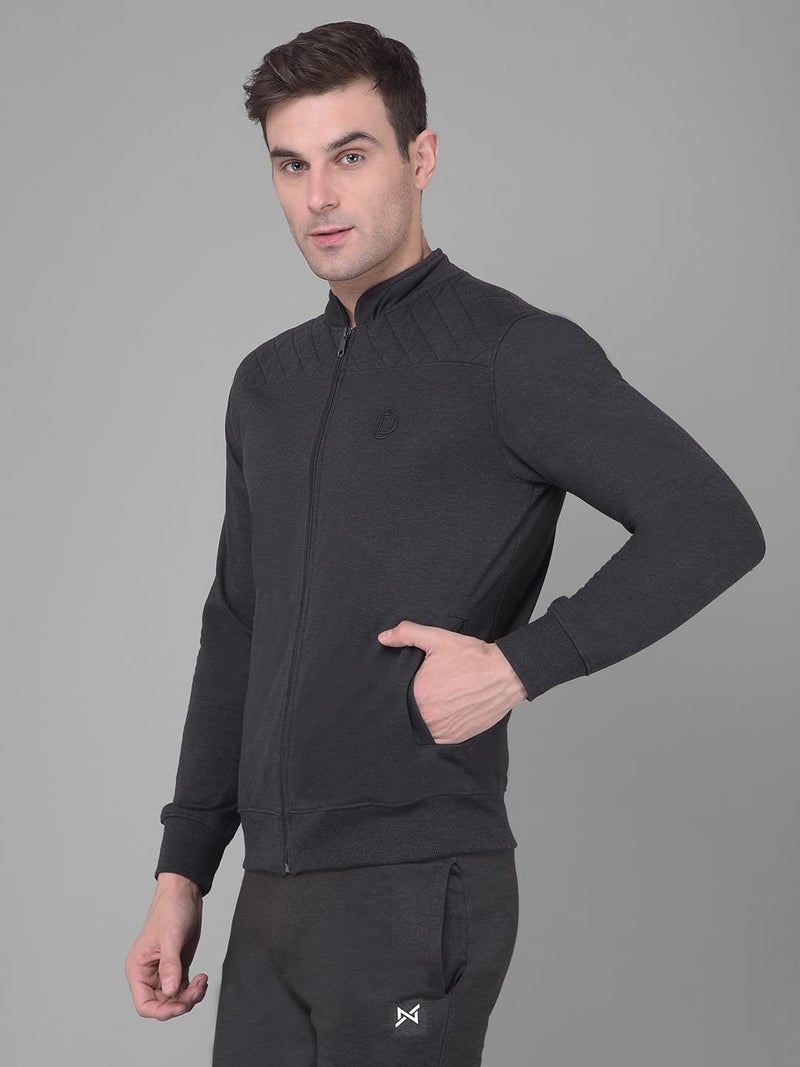 Dollar Mens Cotton Coat Jacket (Medium, Charcoal Melange) - Image 3