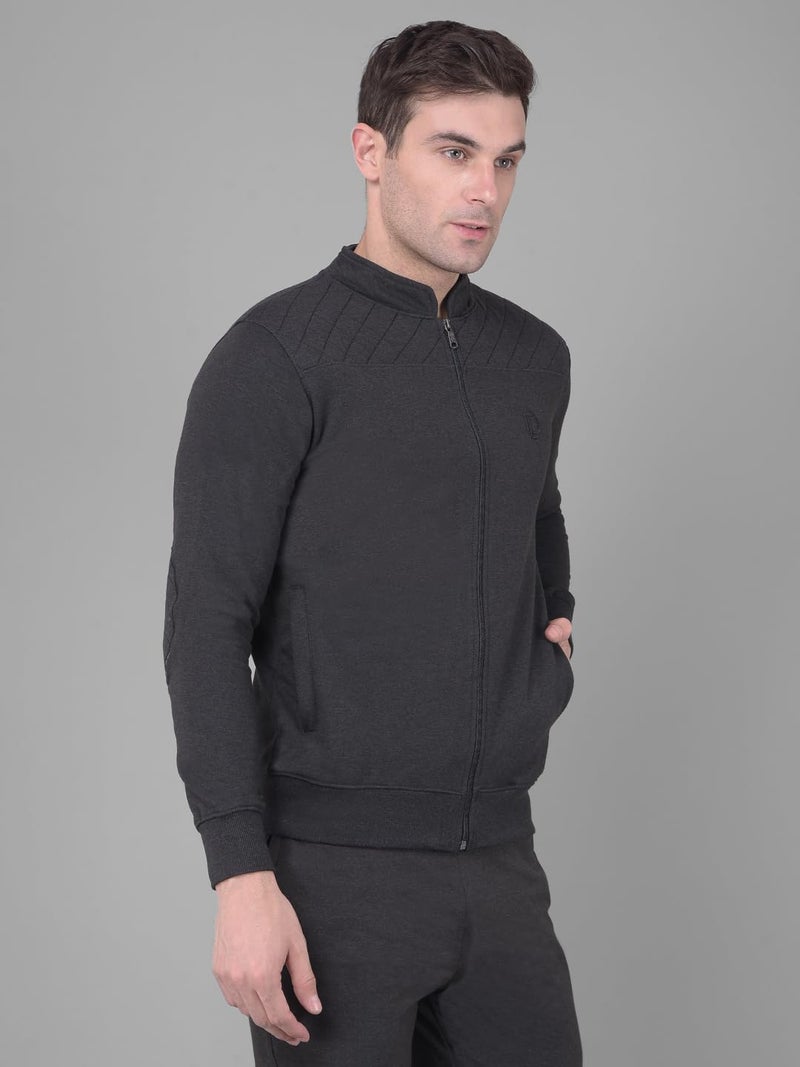 Dollar Mens Cotton Coat Jacket (Medium, Charcoal Melange) - Image 2