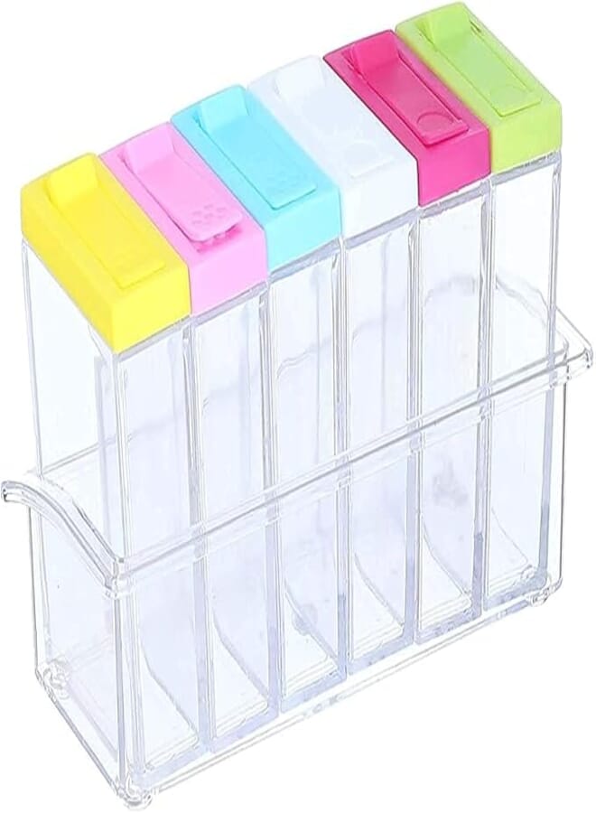 Acrylic Spice Jars with Lids (Set of 6)