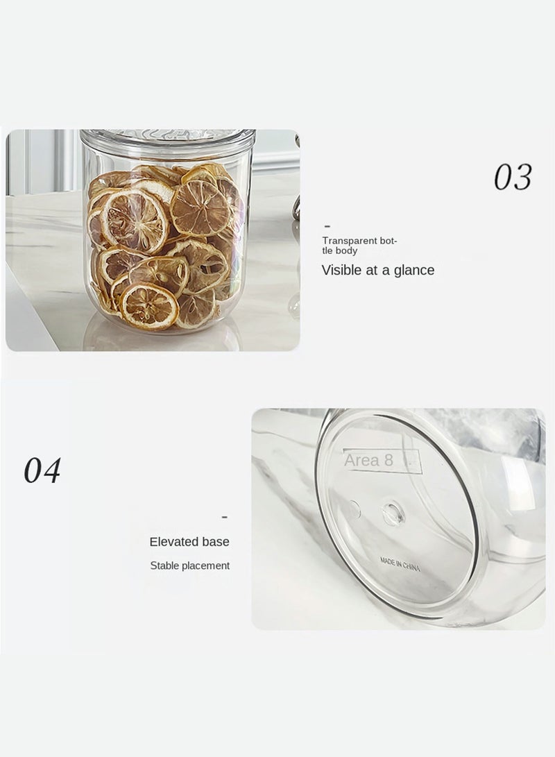 لوبيتيز عامة واضحة جرة تخزين الأكريليك مع غطاء الدب التدي، 1400 مل سعة، حاوية مقاومة للكسر لتخزين المطبخ - Image 5