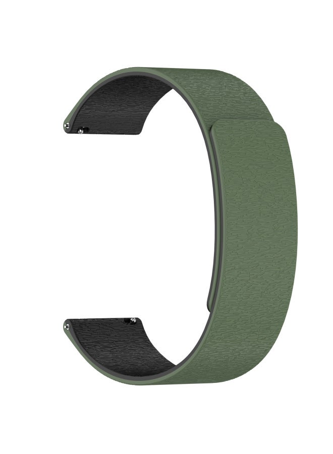 Suitable For Huawei Gt5/Fit3/4 Watch Strap, New Cloud Wood Grain Magnetic Silicone Red Rice Xiaomi 8/9 Pro Watch Strap 