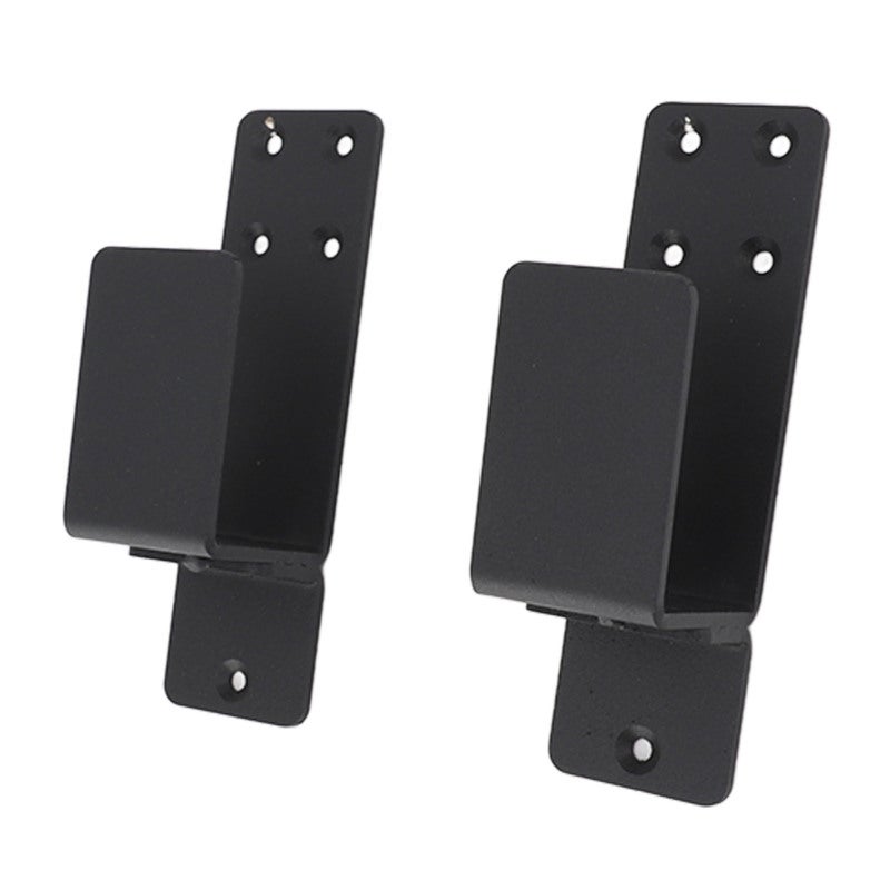 Door Barricade Brackets: 4mm Carbon Steel Powder Coated U Shape - Rust Resistant Security Bar Holder for Home Garage Basement Barn Door Safety - Image 2
