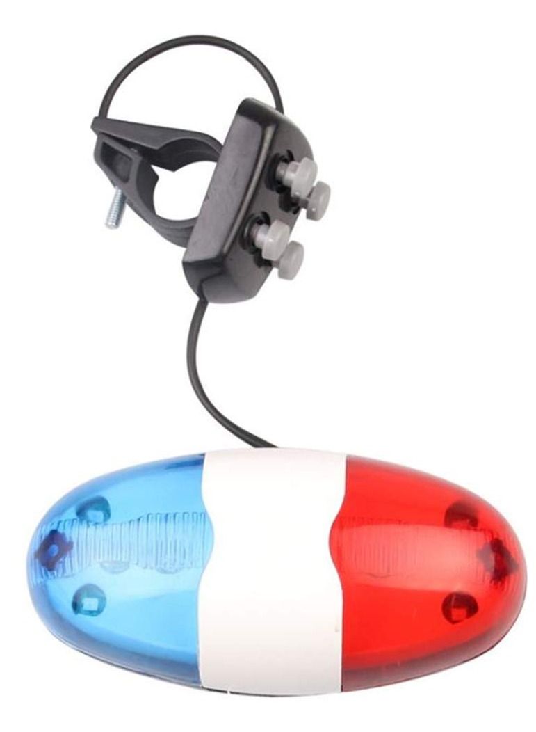 KASTWAVE Practical Bicycle Police Front Light Warning Siren Cycling Electric Horn Bell With 6 LED - Image 3